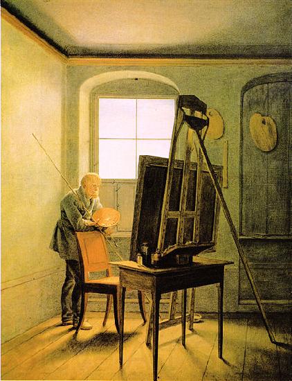 Georg Friedrich Kersting Caspar David Friedrich in seinem Atelier Norge oil painting art